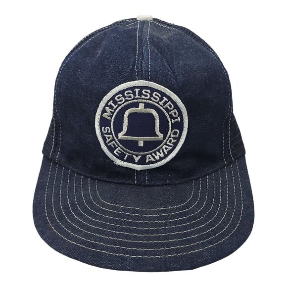 Vintage 80s Southern Bell Mississippi Safety Award Mesh Snapback Cap Trucker USA - Picture 1 of 12